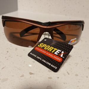 Sportex Polarized Sunglasses in Metallic Brown